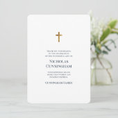 Memorial Funeral Modern and Simple Bedankkaart (Staand voorkant)