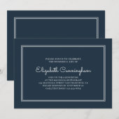 Memorial Funeral Modern and Simple Elegant Kaart (Voorkant / Achterkant)