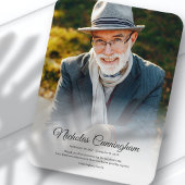 Memorial Funeral Modern Classic Simple Photo Magneet