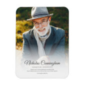 Memorial Funeral Modern Classic Simple Photo Magneet (Verticaal)