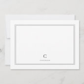 Memorial Funeral Modern Cross Simple Lijst Bedankkaart (Achterkant)