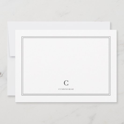 Memorial Funeral Modern Cross Simple Lijst Bedankkaart (Achterkant)