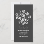 Memorial Funeral Modern Cursive Calligraphy Bedankkaart (Voorkant)