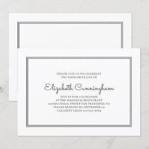 Memorial Funeral Modern en Simple Elegant Kaart