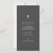 Memorial Funeral Modern Simple Chic Cross Bedankkaart (Voorkant)