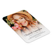 Memorial Funeral Modern Simple Cursive Photo Magneet (Rechterzijde)
