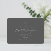 Memorial Funeral Modern Simple Elegant Chic Bedankkaart (Staand voorkant)
