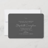 Memorial Funeral Modern Simple Elegant Chic Bedankkaart (Voorkant)