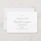 Memorial Funeral Modern Simple Elegant Chic Bedankkaart (Voorkant)