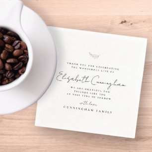 Memorial Funeral Modern Simple Elegant Chic Servet