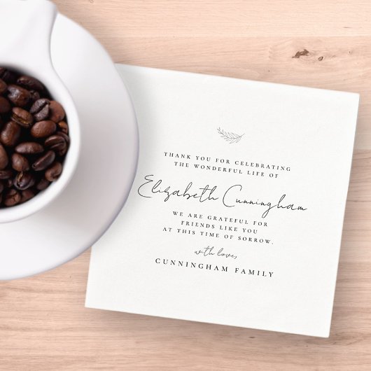 Memorial Funeral Modern Simple Elegant Chic Servet