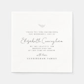 Memorial Funeral Modern Simple Elegant Chic Servet (Voorkant)