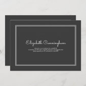 Memorial Funeral Modern Simple Elegant Kaart (Voorkant / Achterkant)