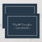 Memorial Funeral Modern Simple Elegant Kaart (Voorkant / Achterkant)