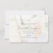 Memorial Funeral Modern Simple Elegant Photo Bedankkaart (Voorkant)