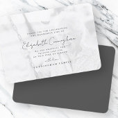 Memorial Funeral Modern Simple Elegant Photo Bedankkaart