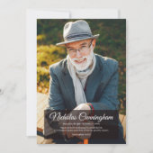 Memorial Funeral Modern Simple Photo Bedankkaart (Voorkant)