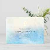 Memorial Funeral Modern Simple Waterverf Bedankkaart (Staand voorkant)