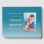 Memorial Funeral | Moderne Elegant-foto Gastenboek (Achterkant)