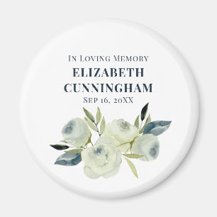 Memorial Funeral Moderne Waterverf Floral Magneet