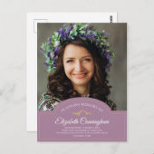 Memorial Funeral Monogram Classic Foto bedankt Briefkaart (Voorkant / Achterkant)