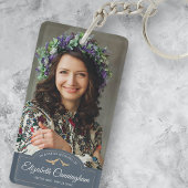 Memorial Funeral Monogram Classic Photo Keepomwill Sleutelhanger