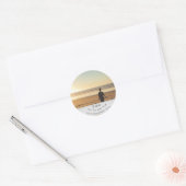 Memorial Funeral Monogram Ronde Sticker (Envelop)