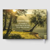 Memorial Funeral Natuur Foto Echte Folie Gastenboek (Achterkant)