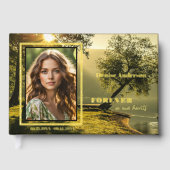 Memorial Funeral Natuur Foto Echte Folie Gastenboek (Voorkant)