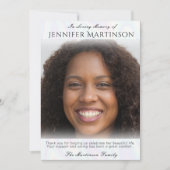 Memorial Funeral Photo Hartelijk dank Bedankkaart (Voorkant)