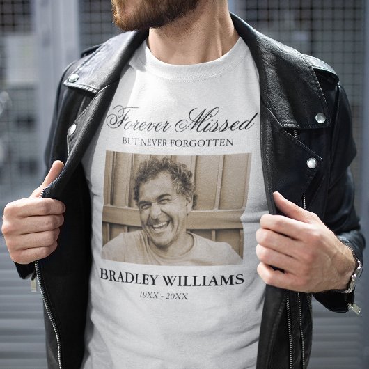 Memorial Funeral Photo Herdenking T-shirt