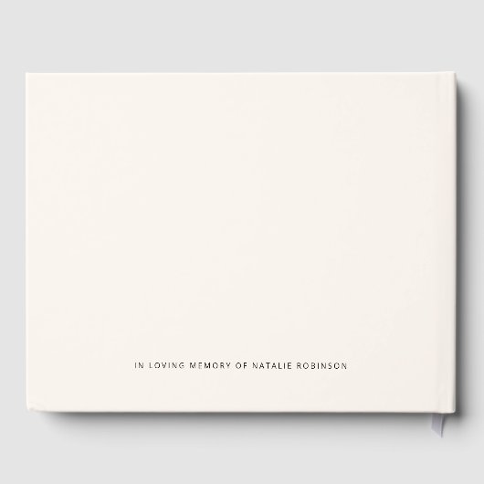 Memorial Funeral Photo in Loing Memory Cream Gastenboek (Achterkant)