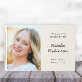 Memorial Funeral Photo in Loing Memory Cream Gastenboek