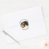 Memorial Funeral Photo Ronde Sticker (Envelop)