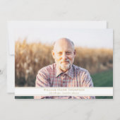 Memorial Funeral Photo Simple Elegant Gold Script  Bedankkaart (Achterkant)