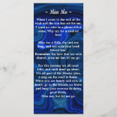 Memorial Funeral Prayer Bladwijzer Blue Marble Pho (Achterkant)