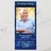 Memorial Funeral Prayer Bladwijzer Blue Marble Pho (Voorkant)