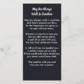 Memorial Funeral Prayer Bladwijzer Kaart Camo Foto (Achterkant)