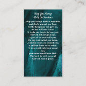 Memorial Funeral Prayer Kaart Emerald Green Foto Contactkaartje (Achterkant)