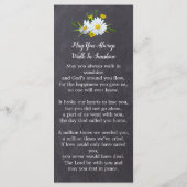 Memorial Funeral Prayer Kaart Foto Floral Bladwijz (Achterkant)