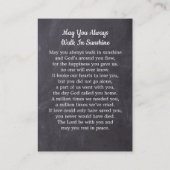 Memorial Funeral Prayer Kaart Rustic 3 Contactkaartje (Achterkant)