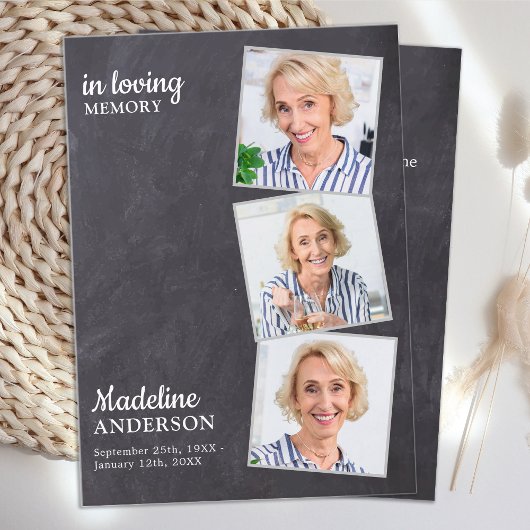 Memorial Funeral Prayer Kaart Rustic 3 Contactkaartje