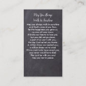 Memorial Funeral Prayer Kaart Rustic Foto Contactkaartje (Achterkant)