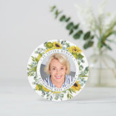 Memorial Funeral Prayer Kaart Sunflower Eucalyptus (Staand voorkant)