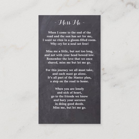 Memorial Funeral Prayer Kaart Sunflower Eucalyptus Contactkaartje (Achterkant)