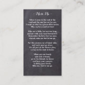 Memorial Funeral Prayer Kaart Sunflower Floral Contactkaartje (Achterkant)