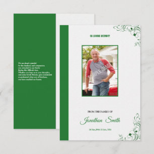 Memorial Funeral Program Card Kaart