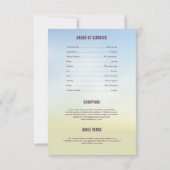 Memorial Funeral Program Card Kaart (Achterkant)