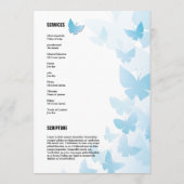 Memorial Funeral Program Card Programmakaart (Achterkant)