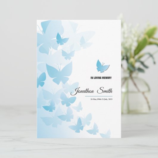 Memorial Funeral Program Card Programmakaart (Staand voorkant)